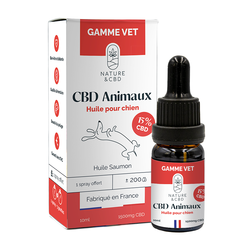 Huile CBD Animaux 15% Chien - Nature & CBD