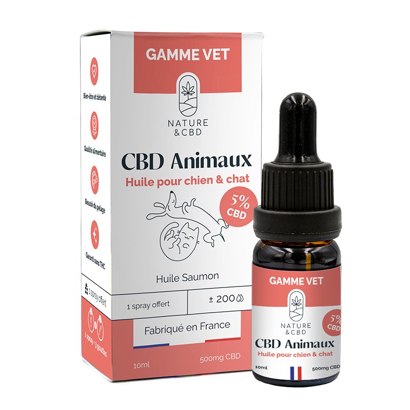 Huile CBD Animaux 5% Chien & Chat - Nature & CBD