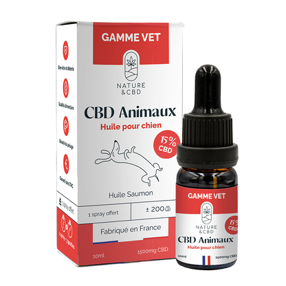 Huile CBD Animaux 15% Chien - Nature & CBD